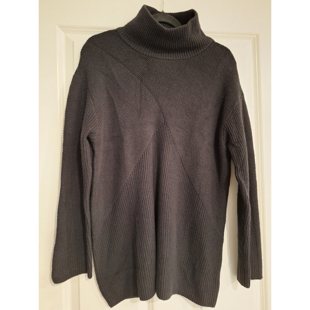 Talbots black with collar sweater size L new